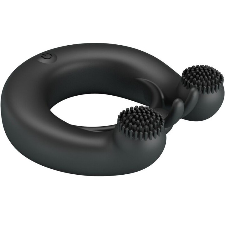 Dahlia Vibrationsring + Klitorisstimulator 12 Vibrationen Schwarz von Pretty Love | Fesselliebe.de
