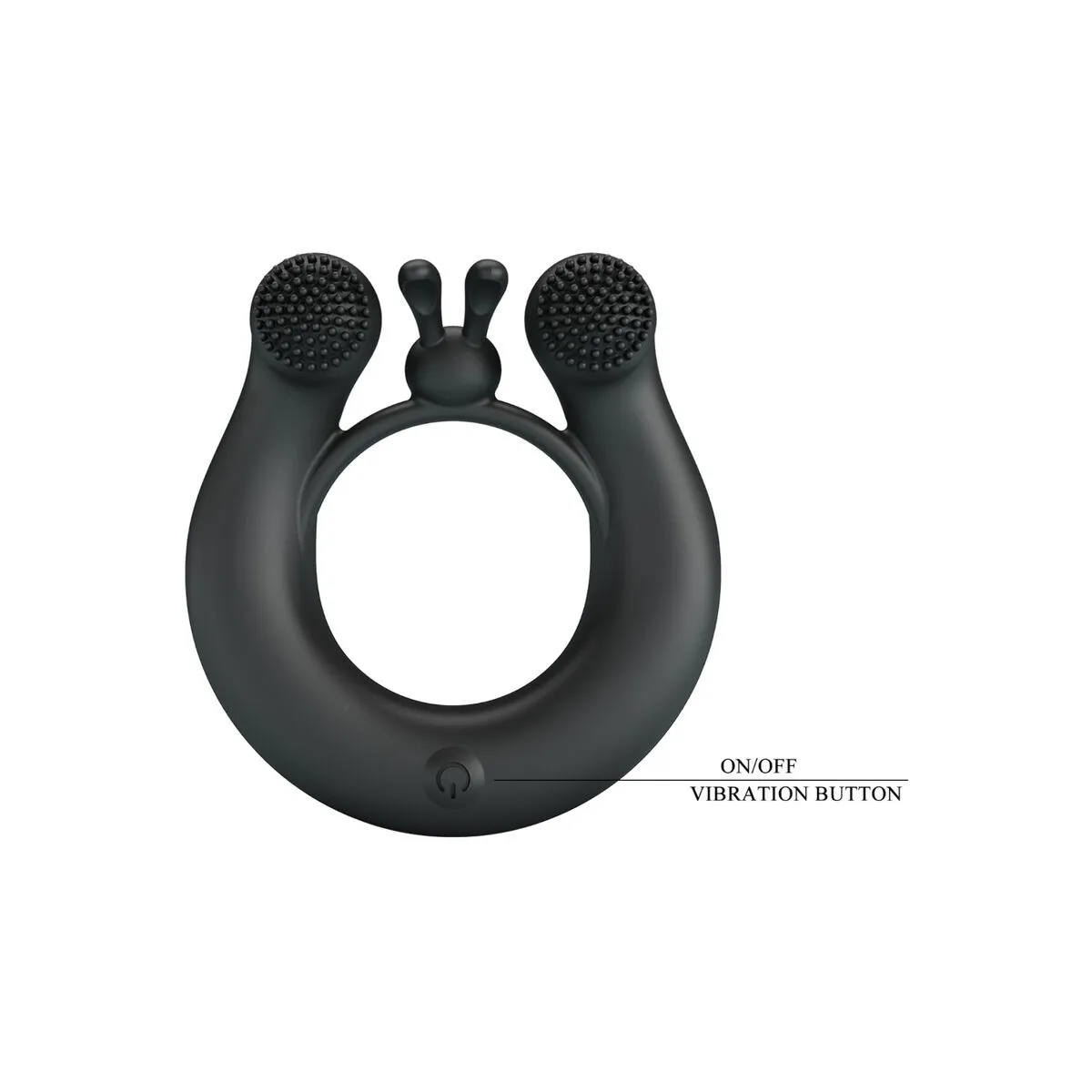 Dahlia Vibrationsring + Klitorisstimulator 12 Vibrationen Schwarz von Pretty Love | Fesselliebe.de