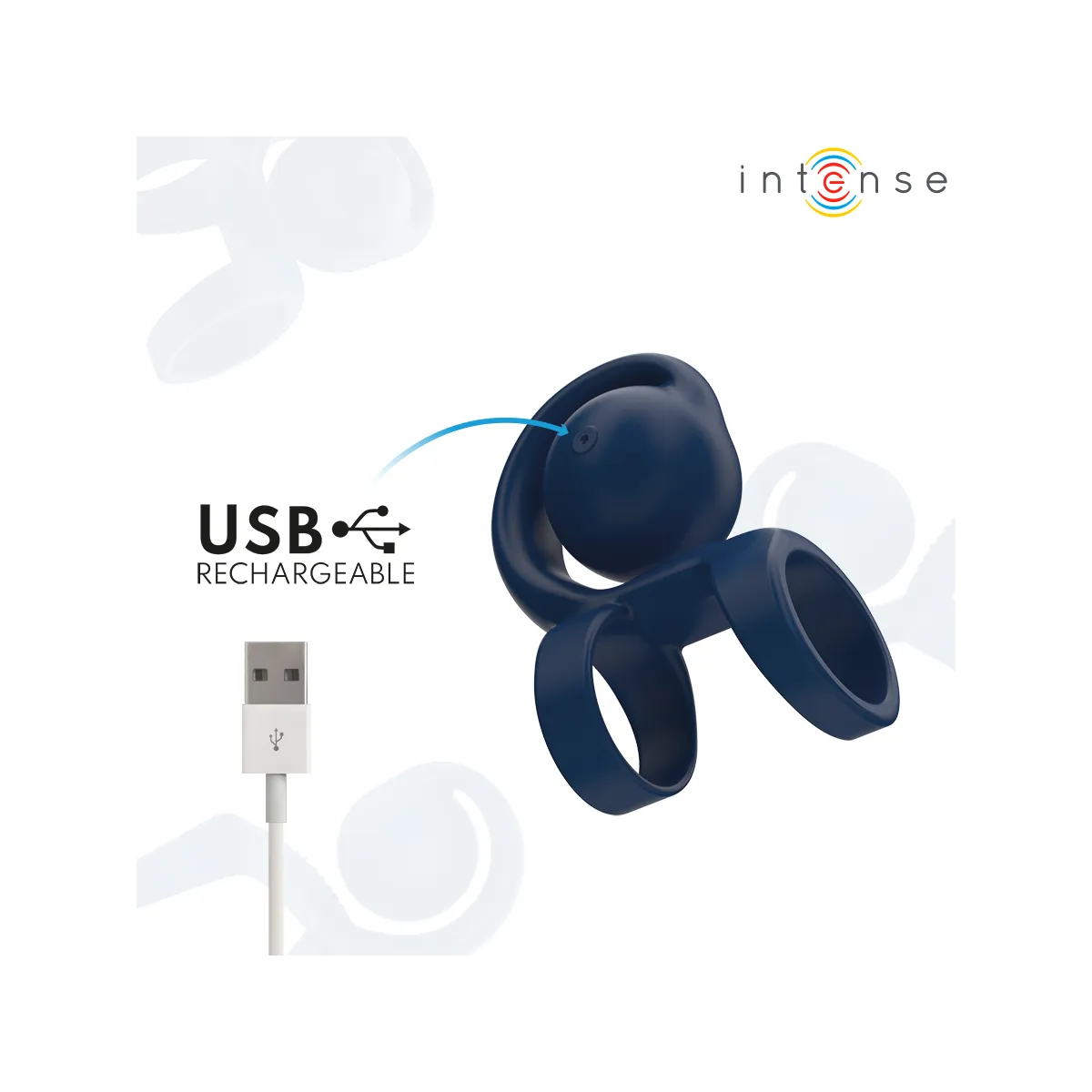 Tyson Cock Ring mit Vibrierender Kugel Ø 3,2 cm von Intense Fun | Fesselliebe.de