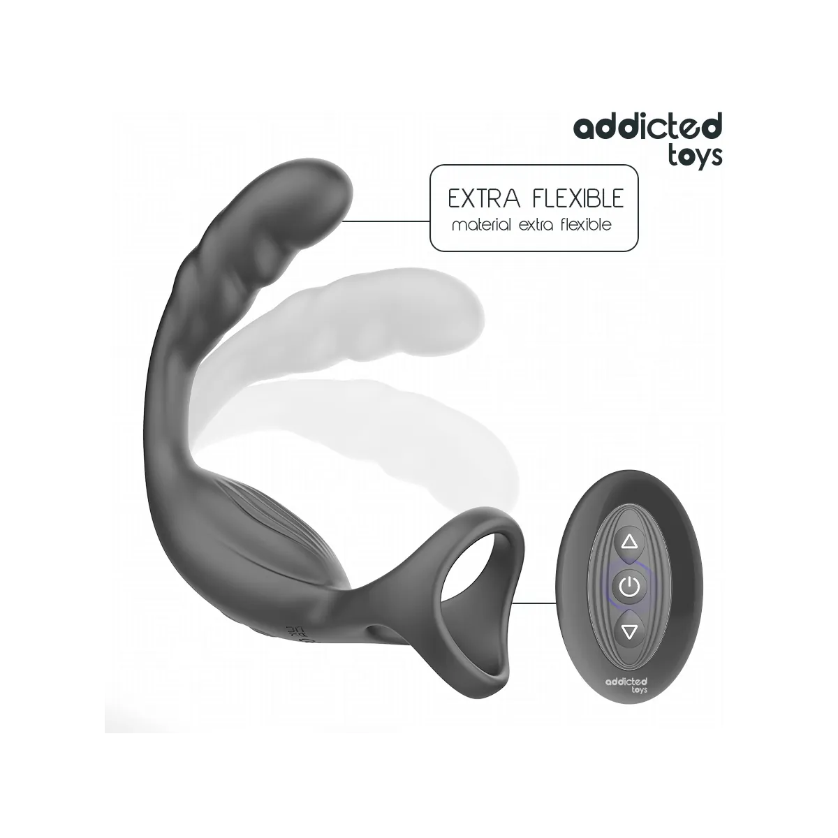 Doppelter Prostatik-Cockring mit Fernbedienung von Addicted Toys | Fesselliebe.de