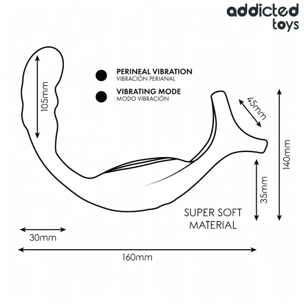 Doppelter Prostatik-Cockring mit Fernbedienung von Addicted Toys | Fesselliebe.de