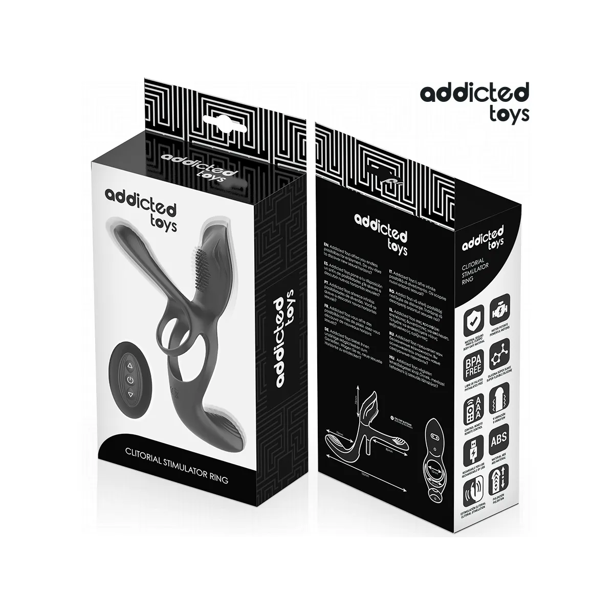 Doppelter Penisring mit Klitorisstimulator von Addicted Toys | Fesselliebe.de