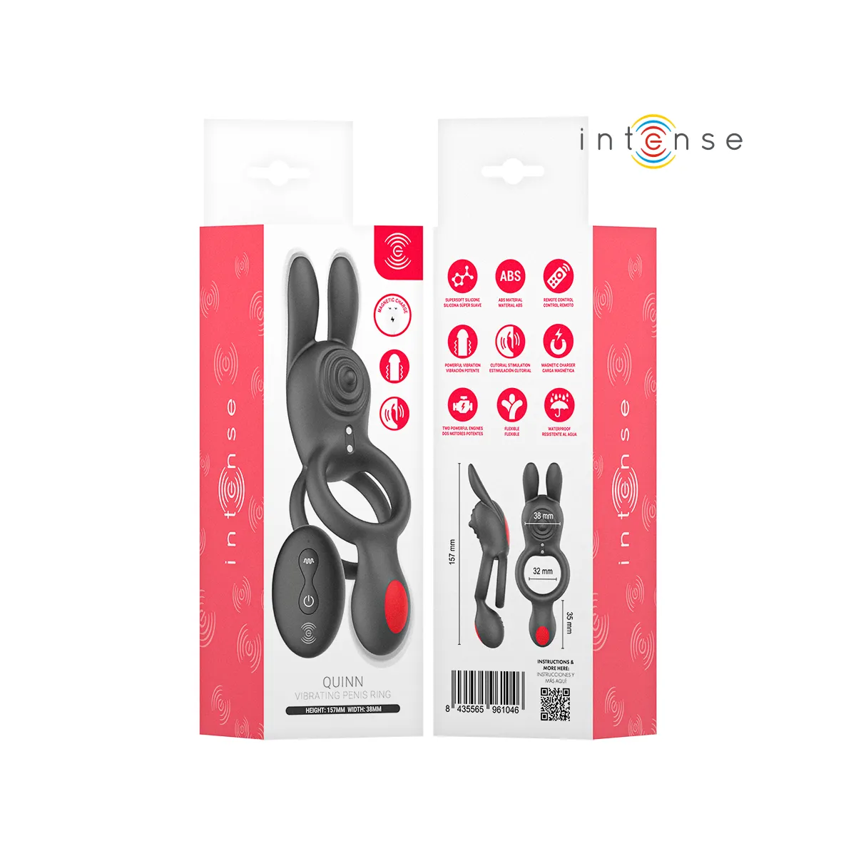 Quinn Doppelvibrationsring mit Fernbedienung von Intense Couples Toys | Fesselliebe.de