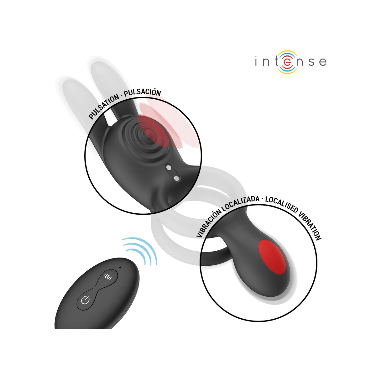 Quinn Doppelvibrationsring mit Fernbedienung von Intense Couples Toys | Fesselliebe.de