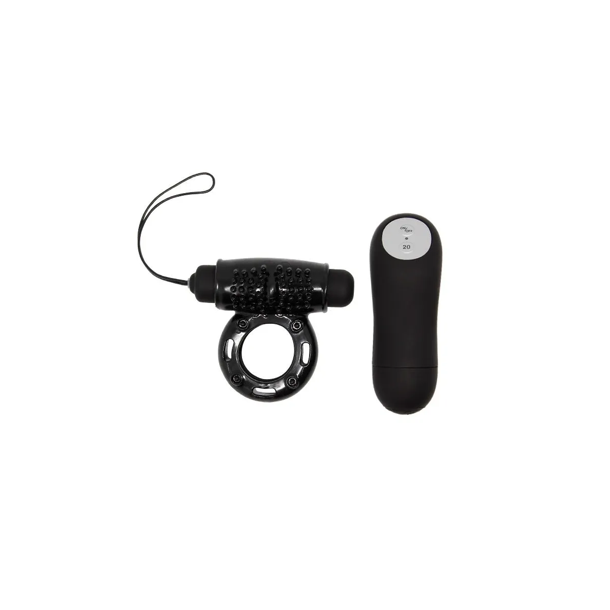 Ring mit Fernbedienung Schwarz 20v von Baile For Him | Fesselliebe.de