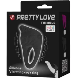 Thimble Vibratorring Schwarz von Pretty Love Male