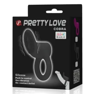 Cobra Vibratorring Schwarz von Pretty Love Male