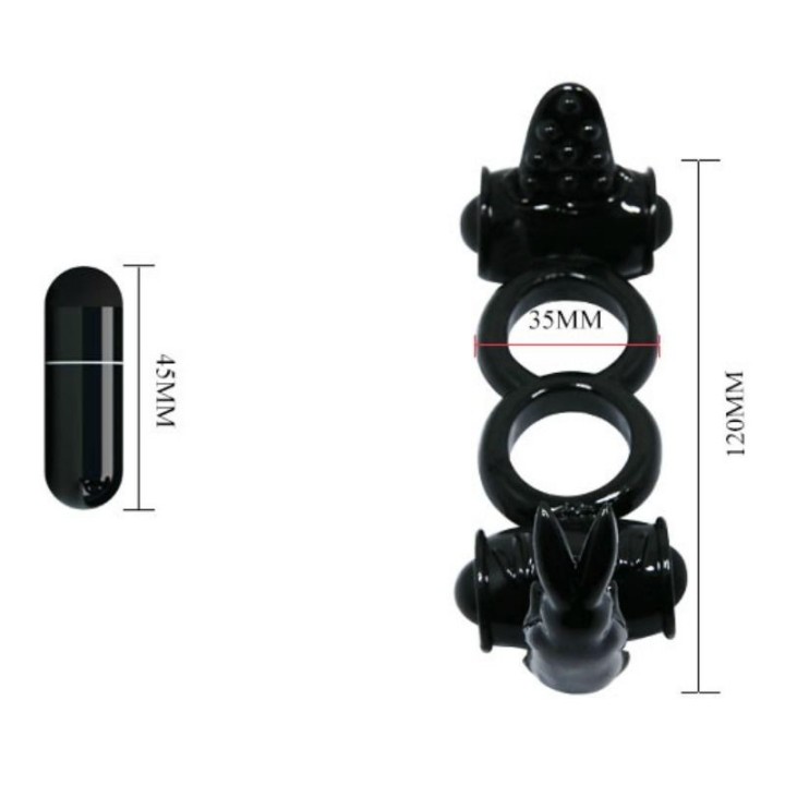 Sweet Ring Doppelring mit Doppelhasen von Baile For Him | Fesselliebe.de