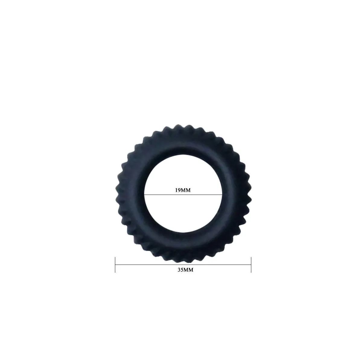 Titan Cockring Schwarz 1,9 cm von Baile For Him | Fesselliebe.de