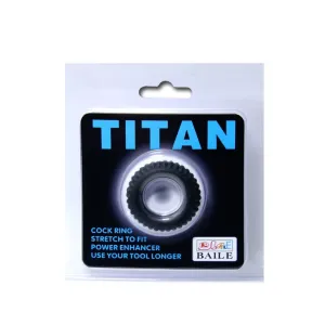 Titan Cockring Schwarz 1,9 cm von Baile For Him