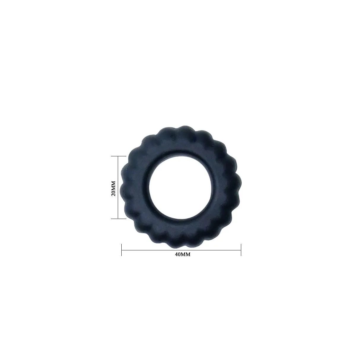Titan Cockring Schwarz 2 cm von Baile For Him | Fesselliebe.de