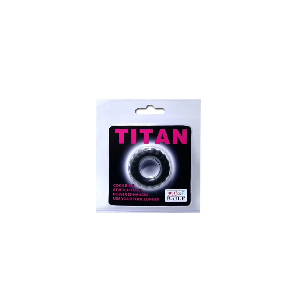Titan Cockring Schwarz 2 cm von Baile For Him | Fesselliebe.de