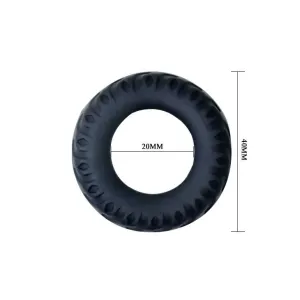 Titan Cockring Schwarz Grün 2 cm von Baile For Him