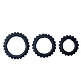 Titan Set 3stk Cockring Schwarz 2,8 + 2,4 + 1,9 cm von Baile For Him | Fesselliebe.de