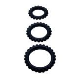 Titan Set 3stk Cockring Schwarz 2,8 + 2,4 + 1,9 cm von Baile For Him | Fesselliebe.de