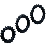 Titan Set 3stk Cockring Schwarz 2,8 + 2,4 + 1,9 cm von Baile For Him | Fesselliebe.de