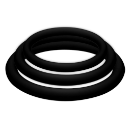 Potenzduo - Plus 3 Schwarze Ringe Satz - S, M, L von Joydivision Potenzduo | Fesselliebe.de
