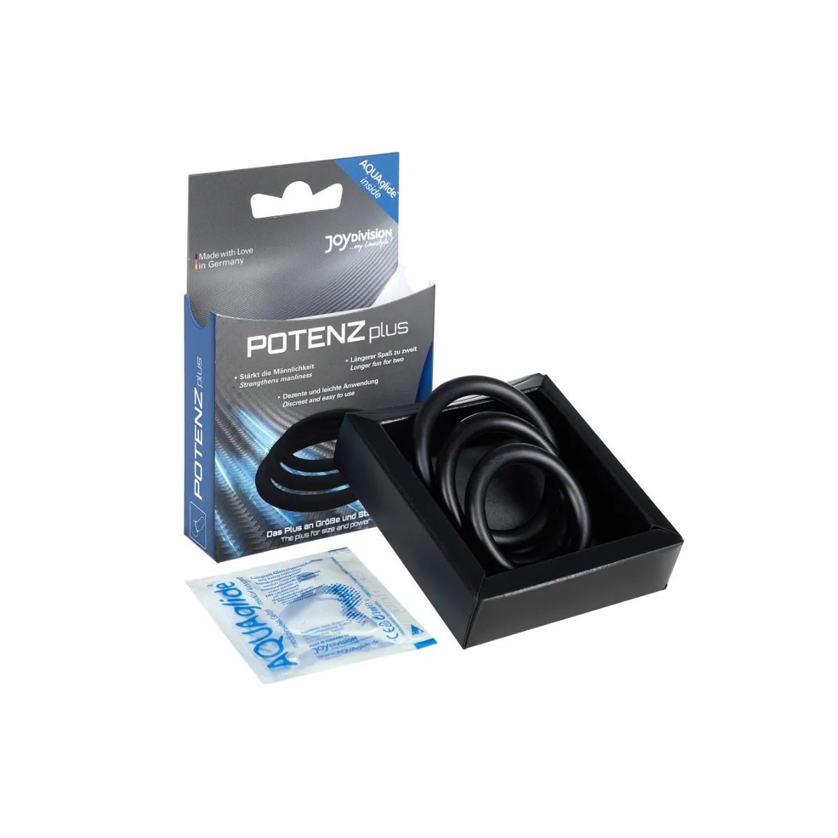 Potenzduo - Plus 3 Schwarze Ringe Satz - S, M, L von Joydivision Potenzduo | Fesselliebe.de