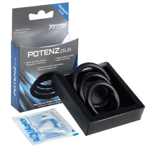 Potenzduo - Plus 3 Schwarze Ringe Satz - S, M, L von Joydivision Potenzduo