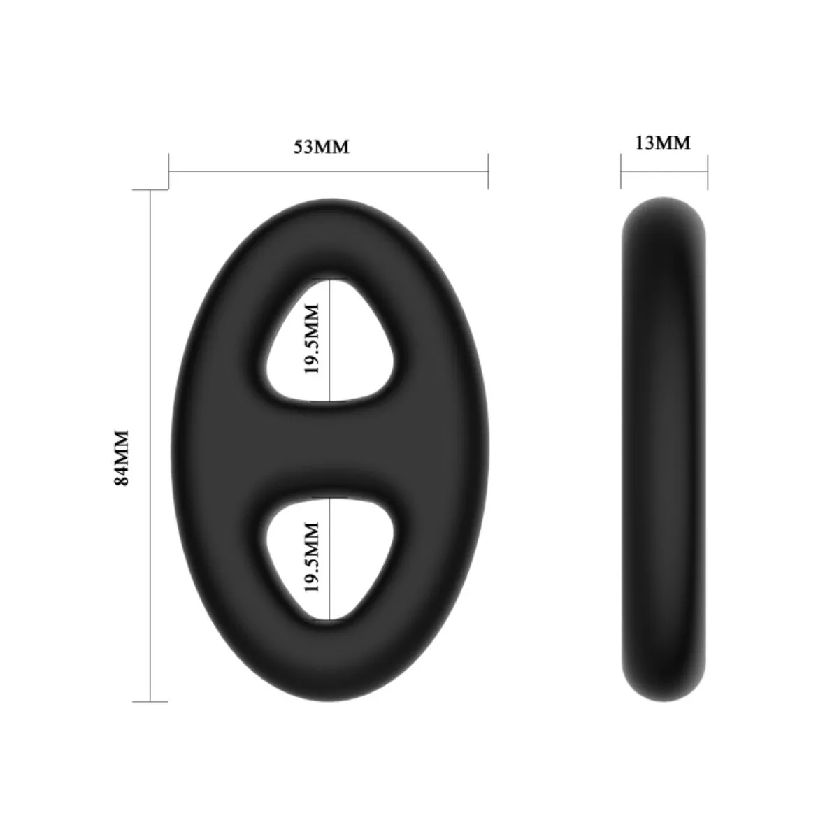Doppelter Ovaler Silikonring von Crazy Bull | Fesselliebe.de