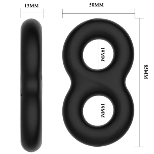 Doppelter Unendlichkeitsring aus Silikon von Crazy Bull | Fesselliebe.de