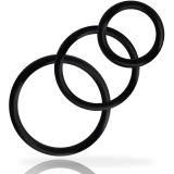 Ringset für Penis Schwarz von Addicted Toys | Fesselliebe.de