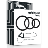 Ringset für Penis Schwarz von Addicted Toys | Fesselliebe.de