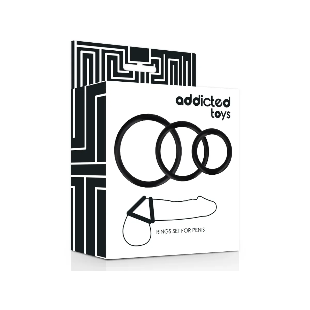 Ringset für Penis Schwarz von Addicted Toys | Fesselliebe.de