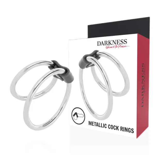 Doppelter Penisring aus Metall von Darkness Sensations | Fesselliebe.de