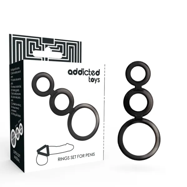 Ringset für Penis - Geruchert von Addicted Toys | Fesselliebe.de