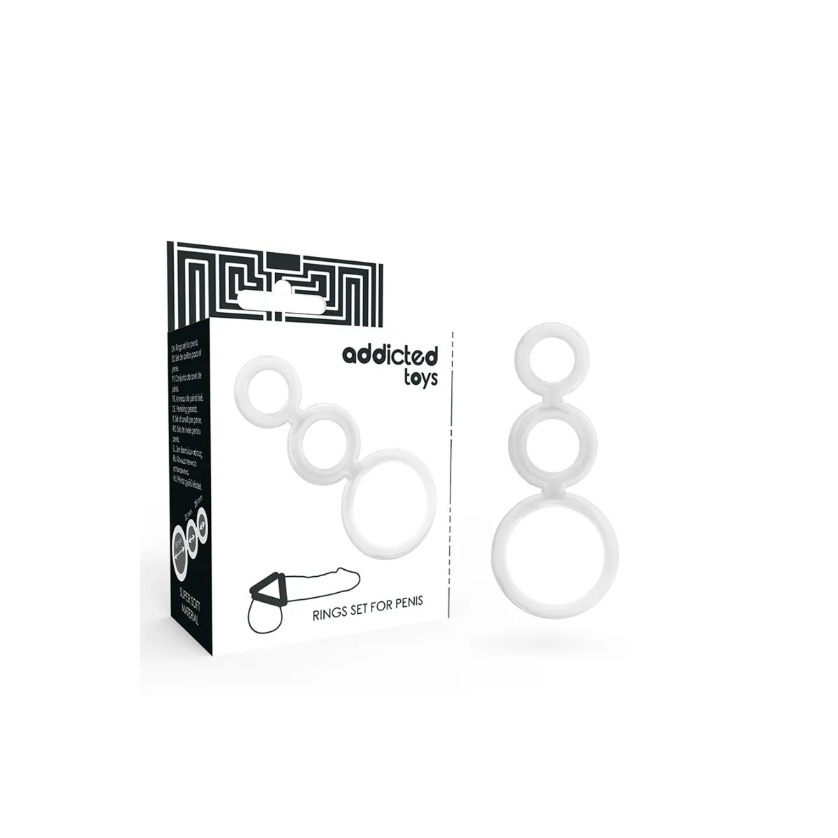 Ringset für Penis Transparent von Addicted Toys | Fesselliebe.de