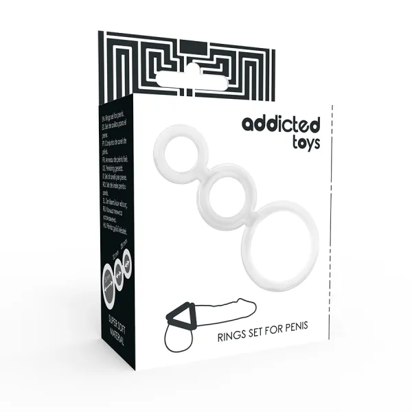 Ringset für Penis Transparent von Addicted Toys | Fesselliebe.de
