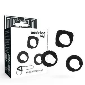 C-Ring-Set Schwarz von Addicted Toys | Fesselliebe.de