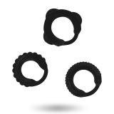 C-Ring-Set Schwarz von Addicted Toys | Fesselliebe.de