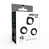 C-Ring-Set Schwarz von Addicted Toys | Fesselliebe.de