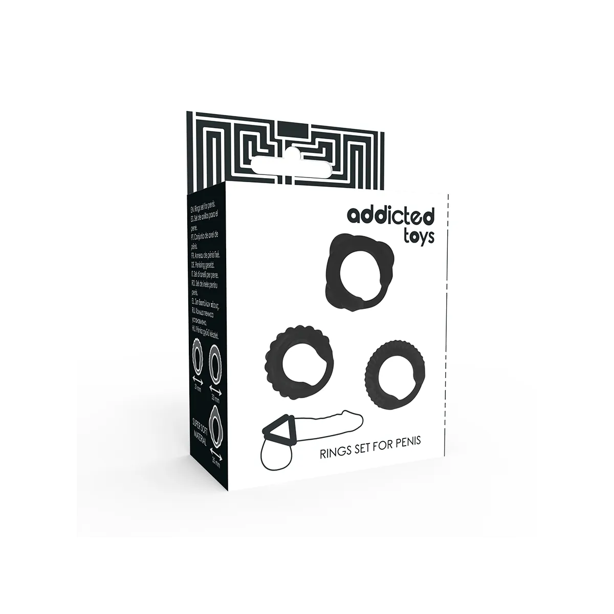 C-Ring-Set Schwarz von Addicted Toys | Fesselliebe.de