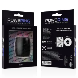 Super Flexibler und Widerstandsfähiger Penisring 5 cm Pr11 Schwarz von Powering