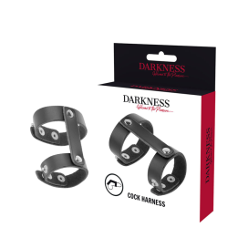 Verstellbarer Penis- und Hodenring aus Leder von Darkness Bondage | Fesselliebe.de