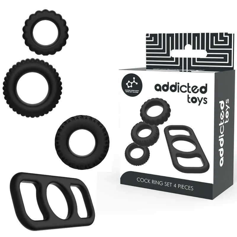 Cock Ring Set 4 Stück von Addicted Toys | Fesselliebe.de