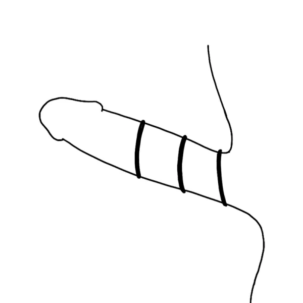 Set aus 3 Schwarzen Silikonringen von Ohmama | Fesselliebe.de