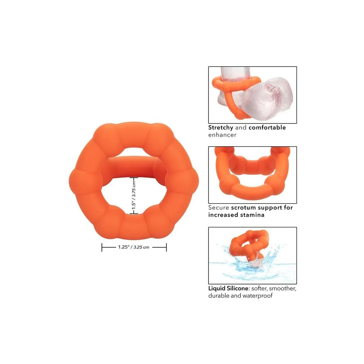 Alpha All Star Ring Orange von Calexotics | Fesselliebe.de