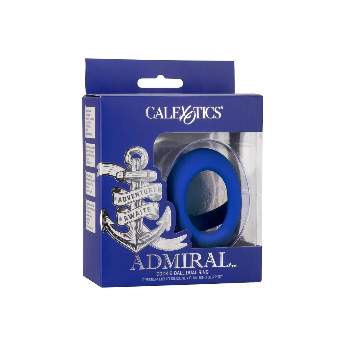 Admiral Cock Ball Dual Ring Blau von Calexotics | Fesselliebe.de