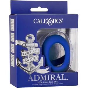 Admiral Cock Ball Dual Ring Blau von Calexotics