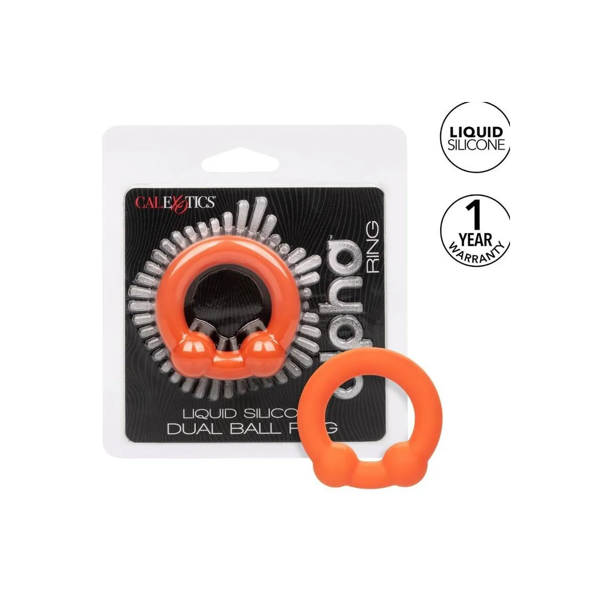 Alpha Dual Ball Ring Orange von Calexotics | Fesselliebe.de