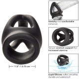 Alpha Dual Cage Ring Schwarz von Calexotics | Fesselliebe.de