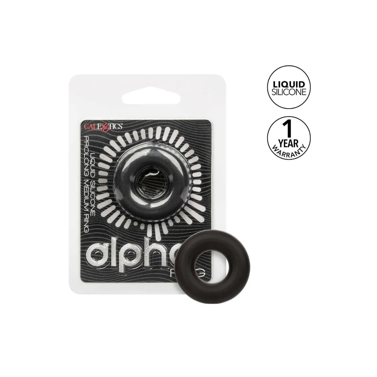 Alpha Prolong Medium Ring Schwarz von Calexotics | Fesselliebe.de
