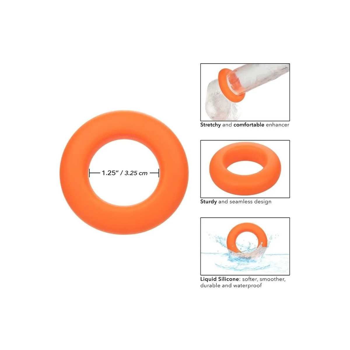 Alpha Prolong Grosser Ring Orange von Calexotics | Fesselliebe.de