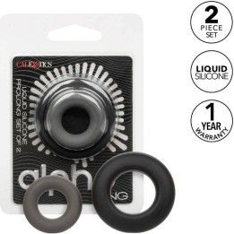 Alpha Prolong Set mit 2 Ringen Grau von Calexotics | Fesselliebe.de