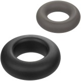 Alpha Prolong Set mit 2 Ringen Grau von Calexotics | Fesselliebe.de