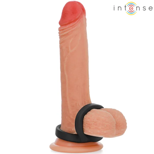 Bobby Doppelter Silikon-Penisring Schwarz von Intense Couples Toys | Fesselliebe.de